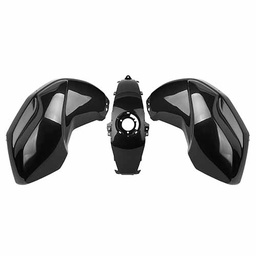 [C80460] CACHA TANQUE + CACHA CENTRAL YAMAHA FZ16 NEGRO (3PCS) MTC