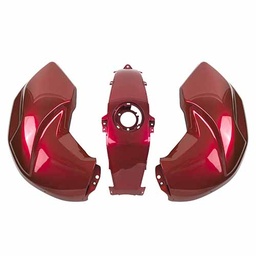 [C80464] CACHA TANQUE + CACHA CENTRAL YAMAHA FZ16 BORDO (3PCS) MTC