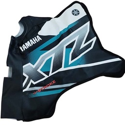 [FUN143] FUNDA TANQUE YAMAHA XTZ 125 PLASTICO NEGRO/BLANCO/VERDE FMX (TYG 51 P-NBV)