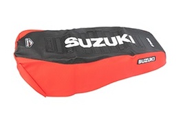 [FUN392] FUNDA ASIENTO SUZUKI EN 125 NEGRO/ROJO/BLANCO FMX (MXS HFS 113NRB)