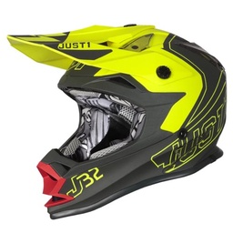 [J32091] CASCO JUST1 J32 VERTIGO KIDS RED/GREY FLUO YELLOW XS