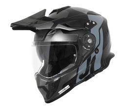 [J34021] CASCO JUST1 J34 ADVENTURE CROSS TOUR TITANIUM BLACK MATT S