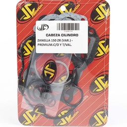 [JJC142] JUNTA TAPA DE CILINDRO ZANELLA 150 ZR (VAR) PREM. C/ORING Y TAP. VAL JC (21556P/O)