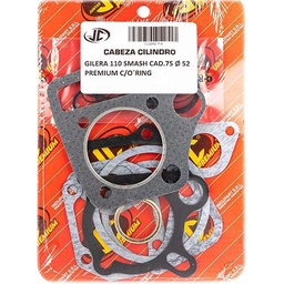 [JJC189] JUNTA TAPA DE CILINDRO GILERA 110 SMASH CAD. 75 DIAM 52 PREMIUM C/ORING JC (21192P/O)