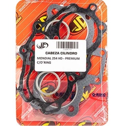 [JJC191] JUNTA TAPA DE CILINDRO MONDIAL 254 HD PREMIUM C/ORING JC (21195P/O)