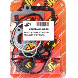 [JJC226] JUNTA TAPA DE CILINDRO ZANELLA 250 FX SCORPION PREM. C/O Y T/VALV JC (21115P/O)