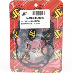 [JJC316] JUNTA TAPA DE CILINDRO GILERA 200SMX (BAL) PREM. C/O Y T/VAL. JC (21055P/O)
