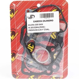 [JJC318] JUNTA TAPA DE CILINDRO GILERA 200 SMX M.2012 (BAL/GDE) PREM. C/O Y T/VAL. JC (21257P/O)