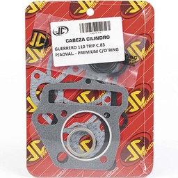 [JJC334] JUNTA TAPA DE CILINDRO GUERRERO 110TRIP C.83 P/AOVAL. PREMIUM C/O´RING JC (06279P/O)