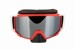 [M15702] ANTIPARRA ESPEJADA MAX PRO RACE ROJO/BLANCO (C/FUNDA)