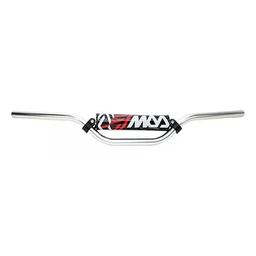 [MDA064] MANUBRIO 8010 ALUM. UNIVERSAL C/PAD HONDA BROS / YAMAHA XTZ ALTO PLATA MDA
