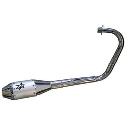 [PAO023] ESCAPE MOTO HONDA CG TITAN 150 ST2 SILEN ALUMINIO GRIS COMPETICIÓN PAOLUCCI (EM150CG23-C+200GR)
