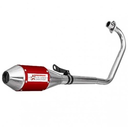 [PAO085] ESCAPE MOTO ZANELLA RX 150 ST2 SILEN ALUMINIO STYLE ROJO PAOLUCCI (EM150RX23-SRO)