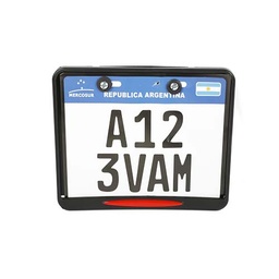 [PVC035] PORTAPATENTE MERCOSUR C/OJO DE GATO (C/KIT DE INSTALACION) PLASTICA VC (1035)