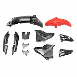 [PVC059] KIT CARENADO YAMAHA YBR 125CC ROJO 11 PZAS.  PLASTICA VC (1102R)