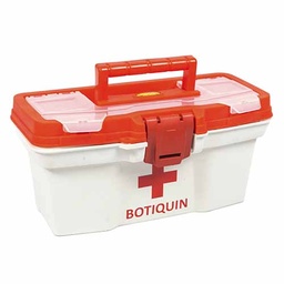 [PVC082] CAJA PRIMEROS AUXILIOS/BOTIQUIN 11" 29,5X20,5X14,5 BLA/RO C/BANDEJA DIVISORA PLASTICA VC (1039)