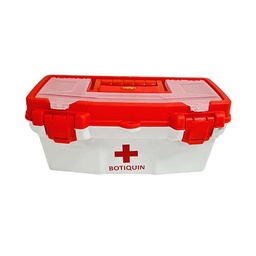 [PVC083] CAJA PRIMEROS AUXILIOS/BOTIQUIN 16" 40.5X23,5X18 BLA/RO C/BANDEJA DIVISORA PLASTICA VC (1079)