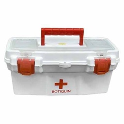 [PVC083] CAJA PRIMEROS AUXILIOS/BOTIQUIN 16" 40.5X23,5X18 BLA/RO C/BANDEJA DIVISORA PLASTICA VC (1079)