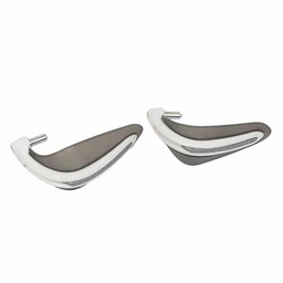 [PVC126] CUBRE MANOS OFF ROAD C/SPOILER BLANCO C/FUME (JGO) PLASTICA VC (1002)