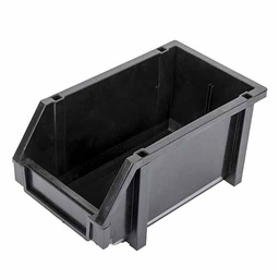 [PVC194] CAJON PLASTICO M 340X200X155MM P/ ARMAR ESTANTERIA NEGRO PLASTICA VC (785)