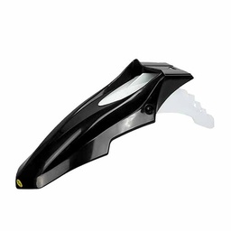 [PVC213] GUARDABARRO DELANTERO SUPERMOTO COMPLETO (2 PARTES) COLORES NEGRO/BLANCO PLASTICA VC (711N)