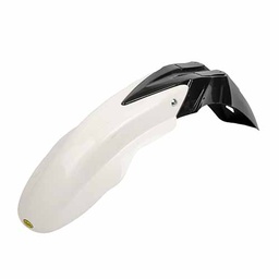 [PVC221] GUARDABARRO DELANTERO CROSS COMPLETO (2 PARTES) COLORES BLANCO/NEGRO PLASTICA VC (799B)