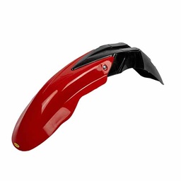[PVC223] GUARDABARRO DELANTERO CROSS COMPLETO (2 PARTES) COLORES ROJO/NEGRO PLASTICA VC (799R)
