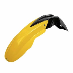[PVC224] GUARDABARRO DELANTERO CROSS COMPLETO (2 PARTES) COLORES AMARILLO/NEGRO PLASTICA VC (799AM)