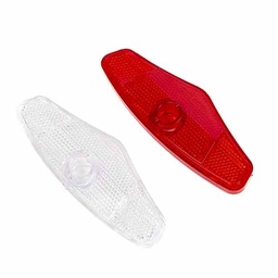 [PVC229] REFLECTOR RUEDA GRANDE CRISTAL + ROJO CON KIT DE INSTALACION PLASTICA VC (1066)