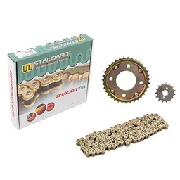 [W02191] KIT TRANSMISION HONDA C100 BIZ 428H-108L C/CAD. DOR. STD