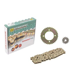 [W02192] KIT TRANSMISION HONDA C125 BIZ 428H-106L C/CAD. DOR. STD