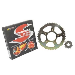 [W04201] CORONA Y PIÑON HONDA XLR 125 (50x15) DORADA STD
