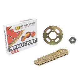[W28191] KIT TRANSMISION MOTOMEL CUSTOM 200 / CG150 S2 / HJ125 (40T/15T) C/CAD. DOR. STD
