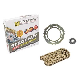 [W73192] KIT TRANSMISION YAMAHA YBR250 (45/15) C/CAD. DOR. C/ORING STD