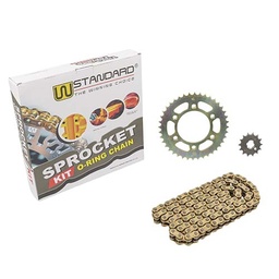 [W74192] KIT TRANSMISION YAMAHA FZ16 (40/14) C/CAD. DOR. C/ORING STD