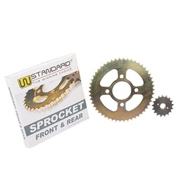 [W76202] CORONA Y PIÑON MOTOMEL SKUA 200/250/TRIAX 150/DAKAR 200 (50x17) DORADA STD