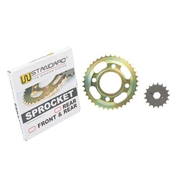 [W80201] CORONA Y PIÑON MOTARD/SUPERMOTARD (37x17) DORADA STD