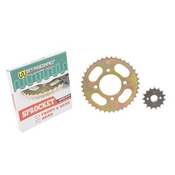 [W89349] CORONA Y PIÑON MOTOMEL S2 CG150 (428Hx38T/15T) DORADA STD