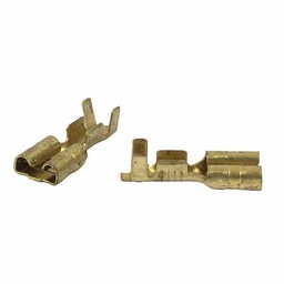 [PVC280] TERMINAL HEMBRA STOP (ANCHO 6,3mm) BRONCE X 100 U. PLASTICA VC (699)