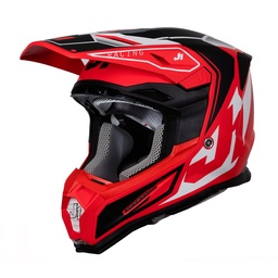 [J22006] CASCO J22F FIBRA DE VIDRIO TALENT BLACK/RED M JUST1