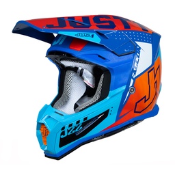 [J22014] CASCO J22F FIBRA DE VIDRIO FALCON ORANGE/BLUE MATT M JUST1
