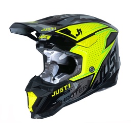 [J40028] CASCO J40 SHOOTER CAMO/YELLOW FLUO/BLACK GLOSS M JUST1